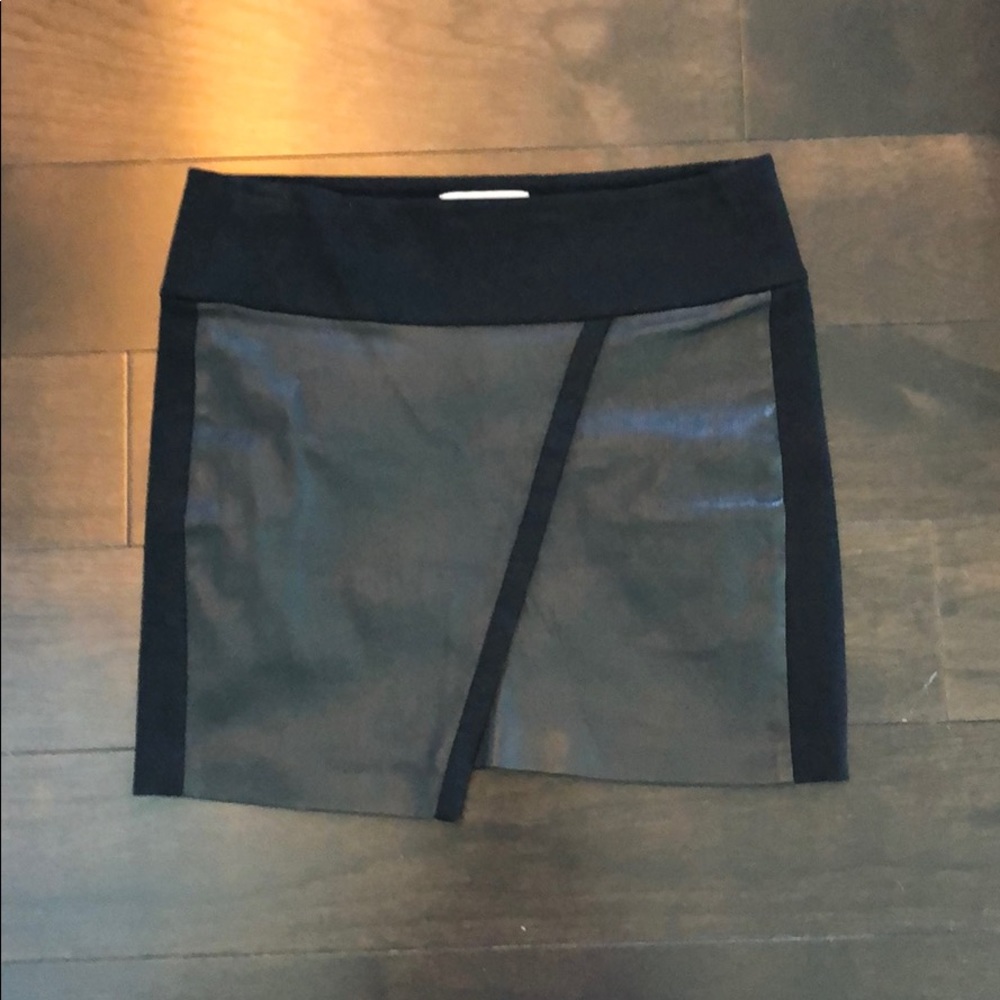 IRO real leather detail mini skirt